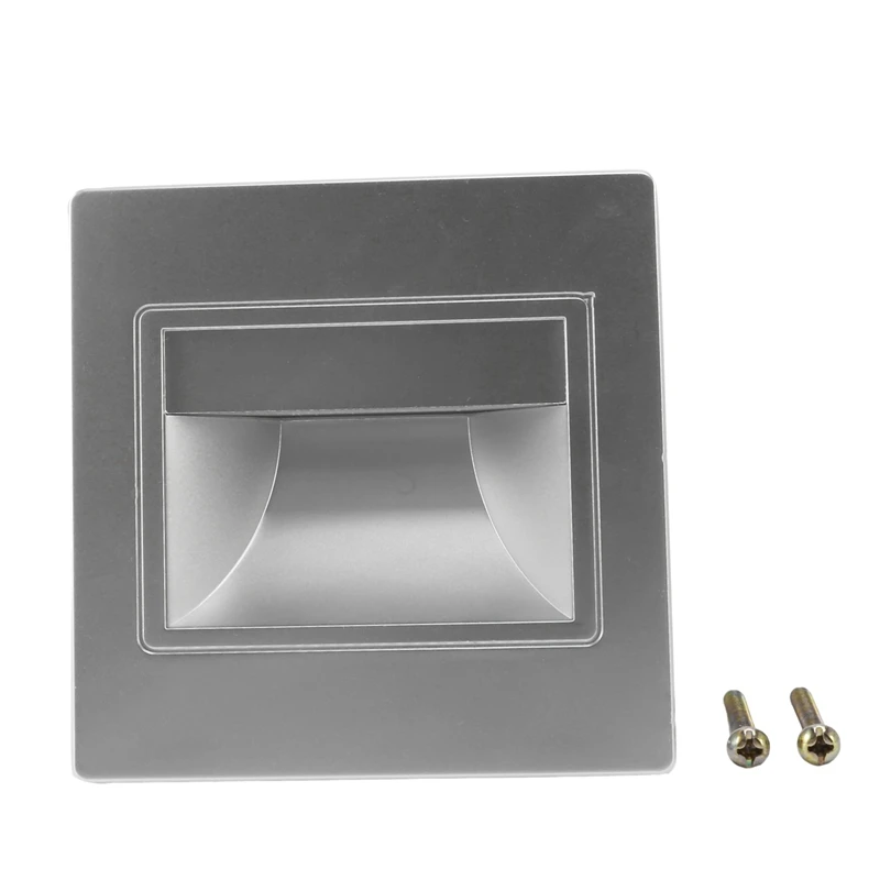 

4Pcs Stair Light Led 3W LED Recessed Wall Light Footlight Step Lamps Indoor Background Lighting Nightlight Stairway Corridor Wit
