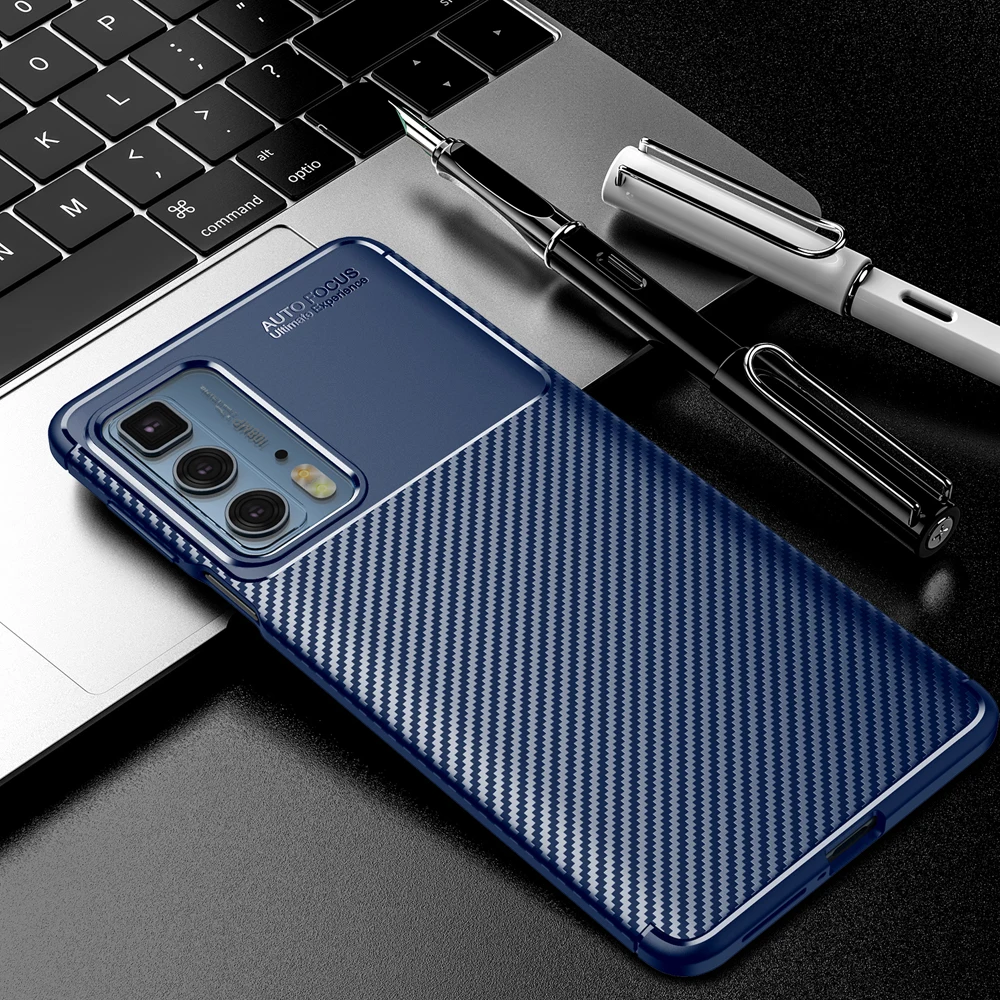 

ZLNHIV for Motorola Moto G200 5G carbon fiber phone case Edge S30 X30 30 pro 20 lite Fusion case Bumper Back Shockproof Coque