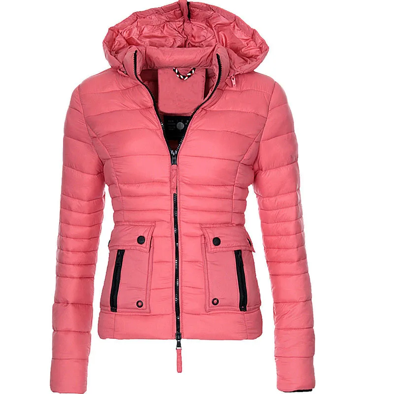2023 Brand Winter Coat Women Warm Puffer Jacket Fashion Parka Casual Slim Fit Hooded Overcoat Outwear Women Parka Jackets