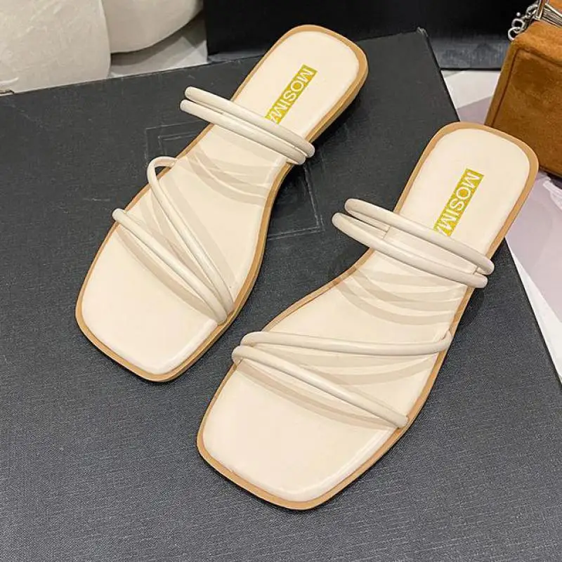 

Women Summer Concise Rome Flip Flops Designer Beach Flat Mules Shoes Fashion Casual Slippers Open Toe House Ytmtloy Indoor