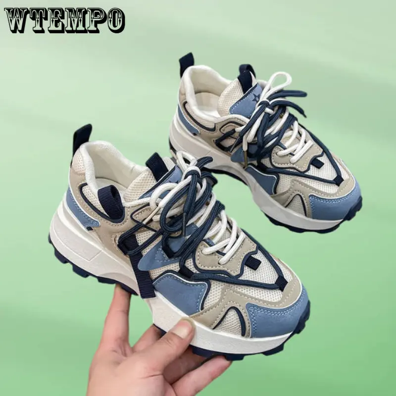 

WTEMPO Chunky Sneakers for Women Platform Sport Shoes Women Thick Soled Height Increasing Running Shoes Walk Shoes Wholesale