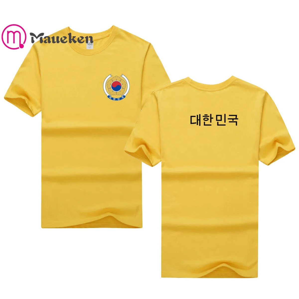 Футболка с национальным гербом Южной Кореи для мужчин и женщин 100% хлопок уличная