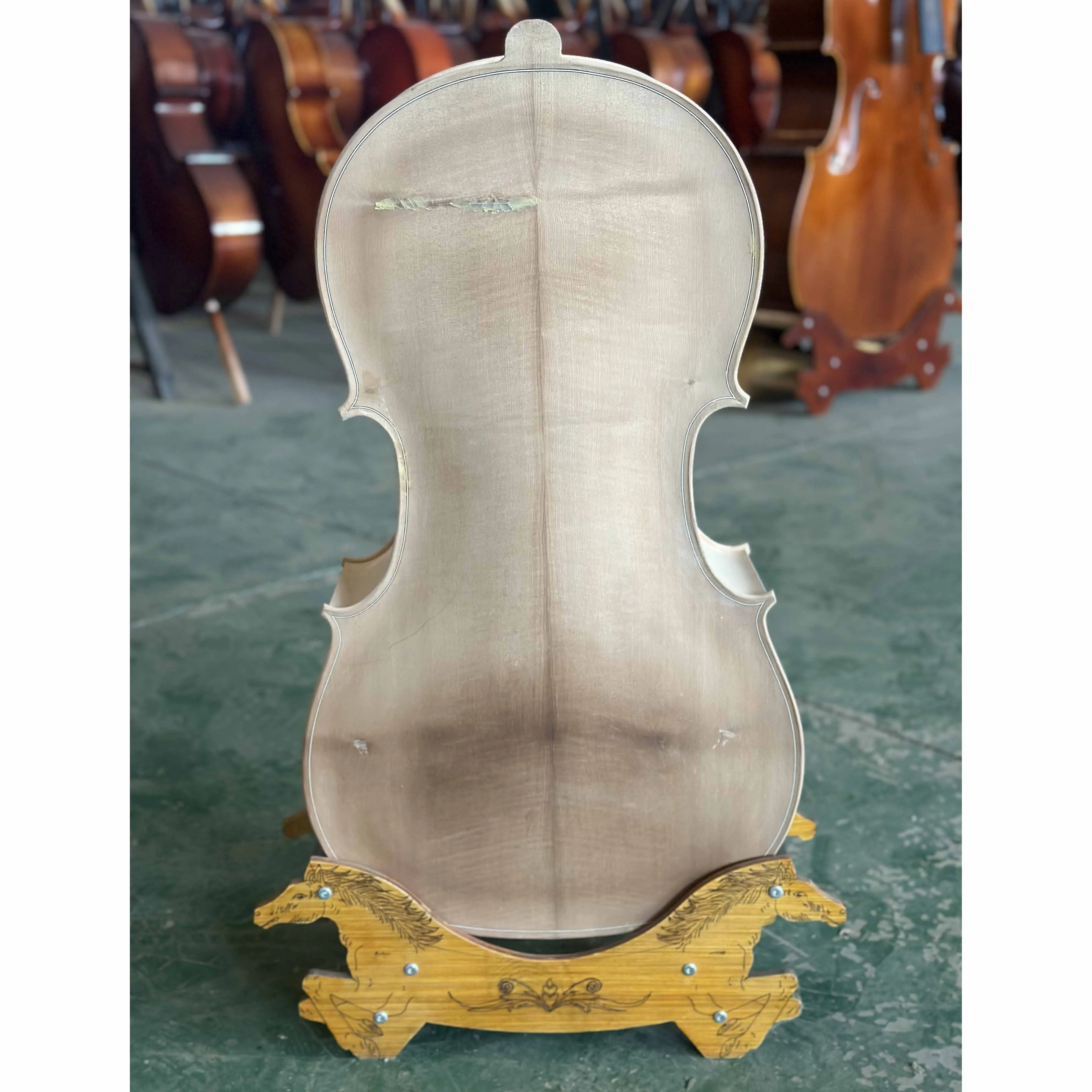 Высококачественная Белая Бубль 4/4 полуготовая Виолончель твердая древесина