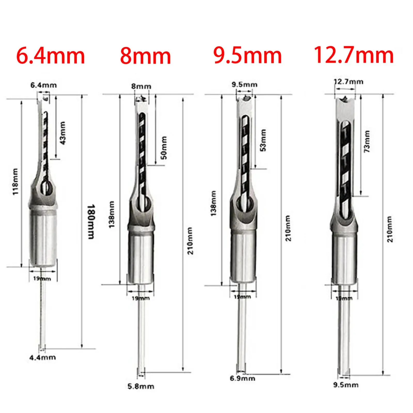 HSS квадратное отверстие Электроинструмент сверло деревообрабатывающая вставка