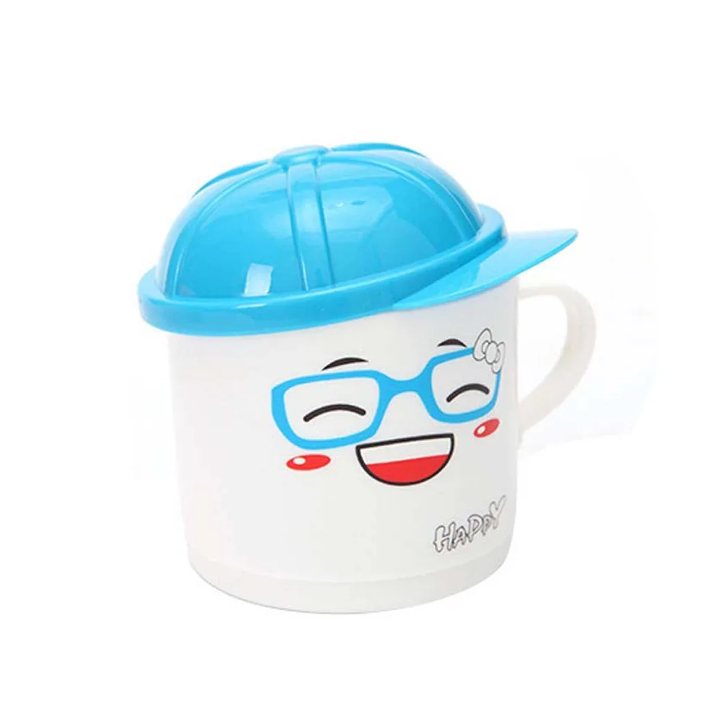 

Cartoon Hat Kids Child Plastic Drinking Juice Water Beverage Lids Cups Microwave Oven Use Color Random