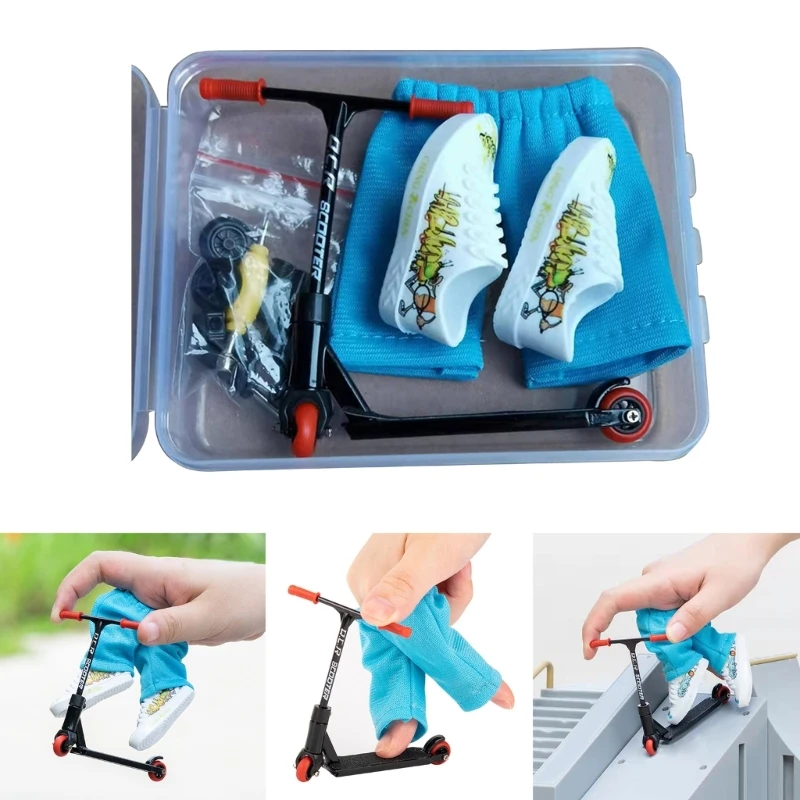 KETIEE Finger Scooter Set, 12 Stück Mini Fingerboards Finger Schuhe