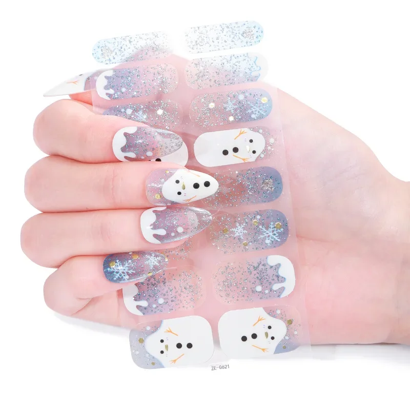 ZhengXiang 2024 корейские наклейки для дизайна ногтей водостойкая Золотая бабочка