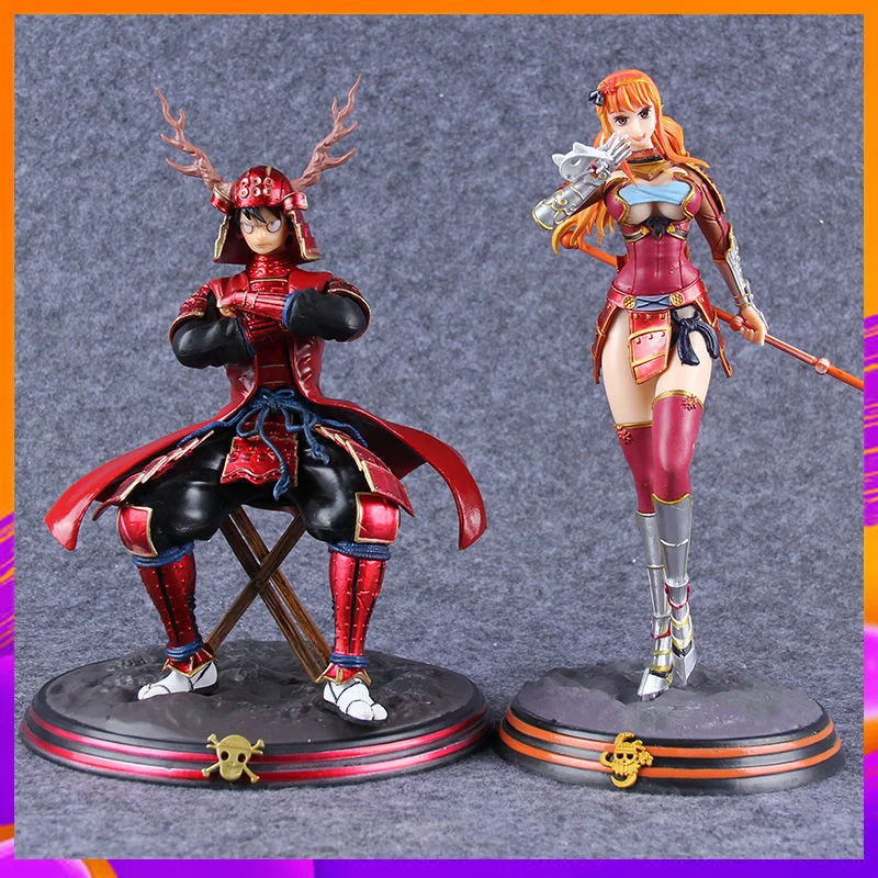 

23cm Luffy Anime Figure Toy Armor Luffy Nami Action Figurine Model Collectible Desktop Ornament For Friend Birthday Gifts