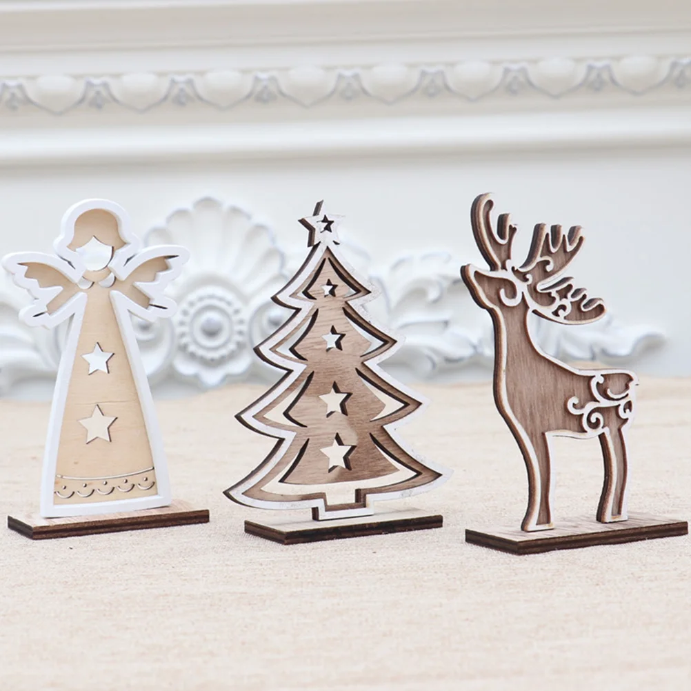 

3pcs Christmas Sign Christmas Ornament Christmas Figurine Ornaments Christmas
