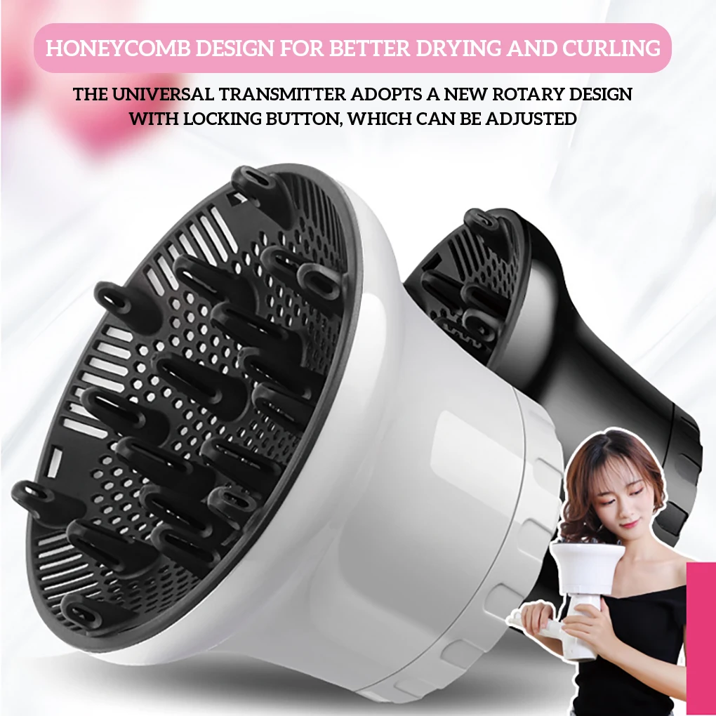 

Universal Hair Diffuser Adaptable for Blow Dryers with Rotatable Design Curly Hair Large Wind Hood Fixed Shape Dispersing Wind