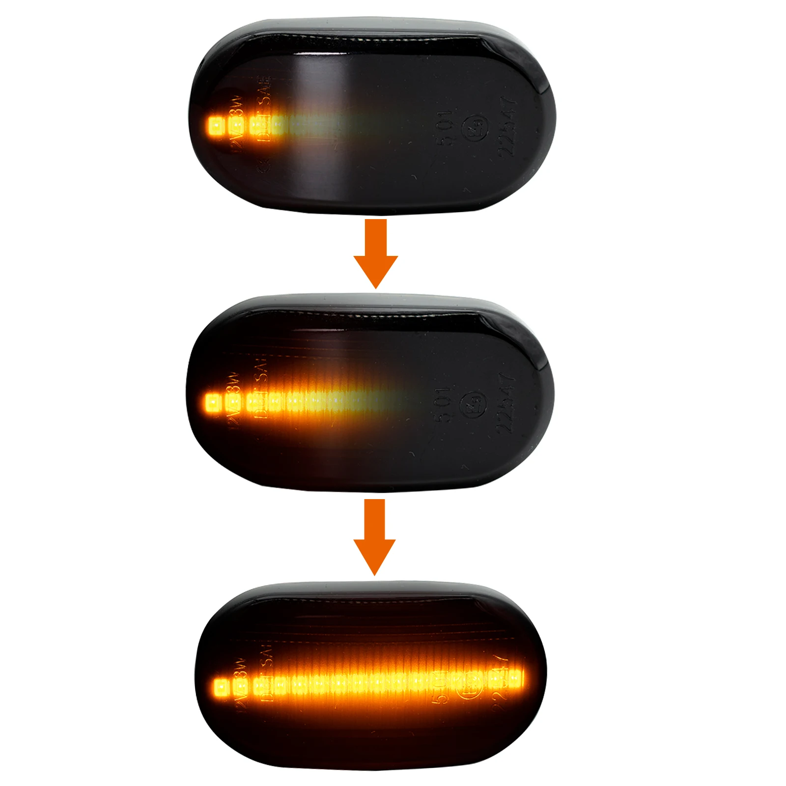 Черная лампа CASHCOW движущийся динамический ретранслятор боковое крыло фонарь для