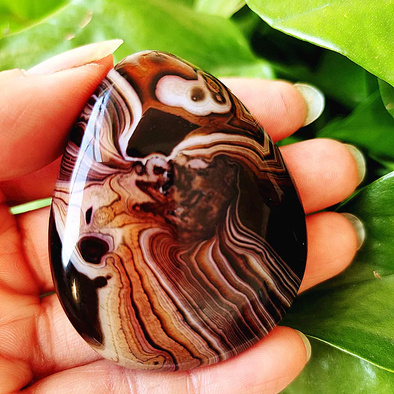 

Natural Lace Stone Sardonyx Agate Palm Hand Play Witchcraft Supplies Meditation Healing Crystals Spiritual Decor Home Decoration