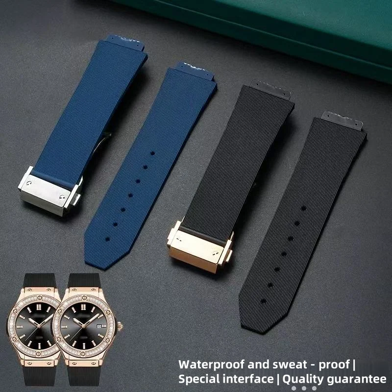 Фото Ремешок для часов HUBLOT BIG BANG, силиконовый, 19x26 мм, 13x20 мм, 15x21 мм, водонепроницаемый, аксессуары для часов, резиновый браслет, ремешок на запястье №1