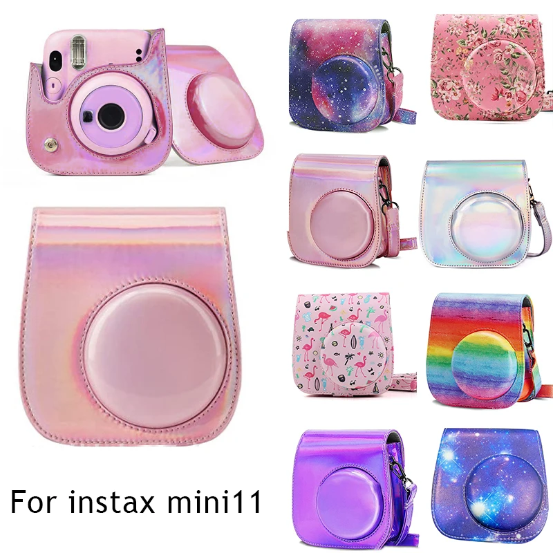 

New Fujifilm Instax Mini 11 Instant Film Camera Case, Quality PU Leather Protective Soft Carry Bag Cover with Shoulder Strap