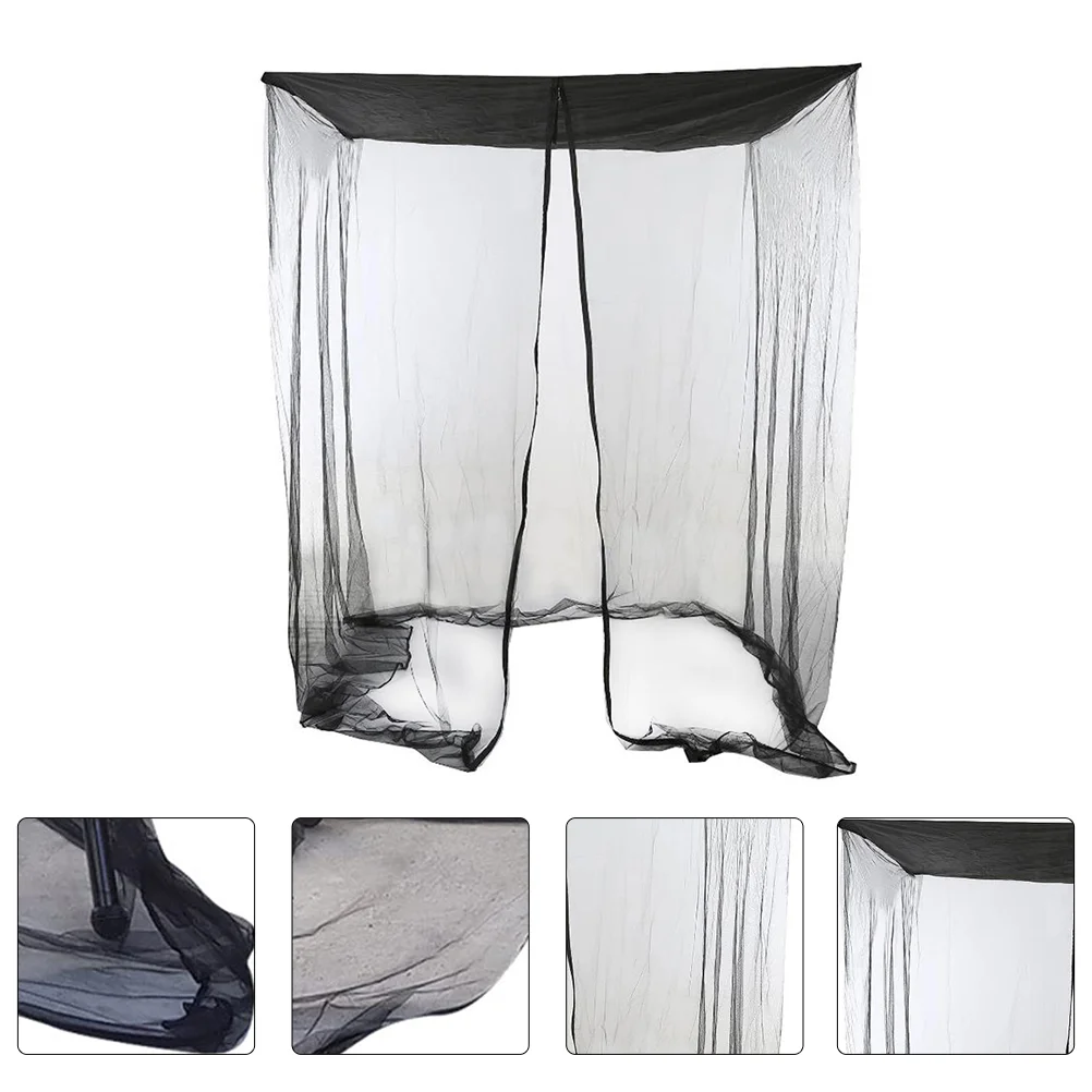 

Swing Blackout Mosquito Net Sturdy Patio Seater Mesh Camping Tent Zipper Closure