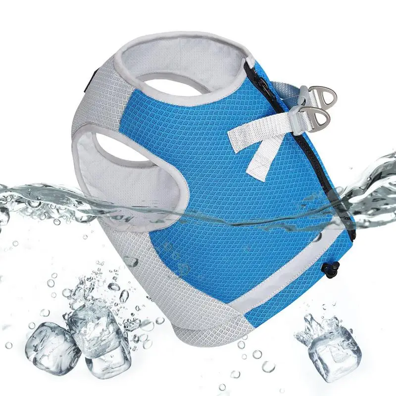 

Dog Cooling Harness 3-Layer Cooling Fabric Dog Cooling Vest Comfortable Puppy Vests With Reflective Strips And Adjustable Buckle