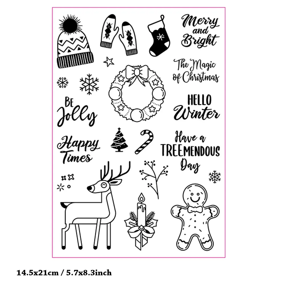 

Hello Winter Clear Stamps Seal for DIY Scrapbooking Card Transparent Stamps Making Photo Album Crafts Decoration New Stamps