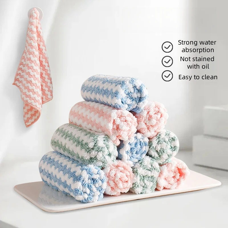 Двусторонние флисовые полотенца супервпитывающие чистящие салфетки мочалки для