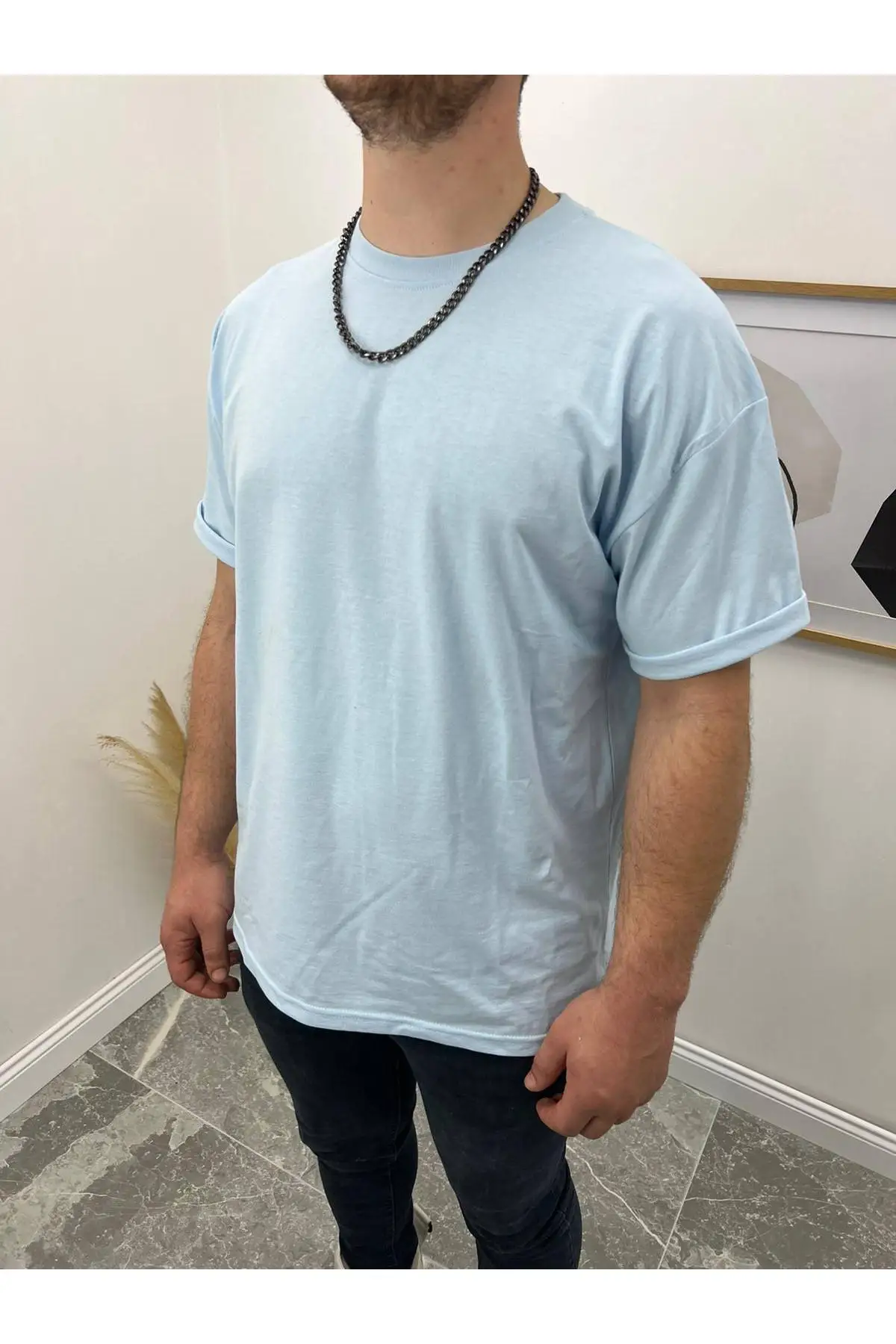 

BeOriginal футболка оверсайз унисекс, базовая, бирюзовая, 100% хлопок