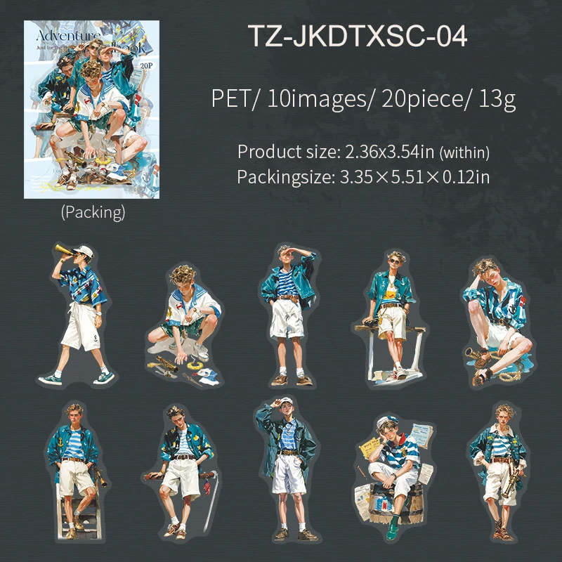 

Набор стикеров JIANWU Jack's Adventure Book Series