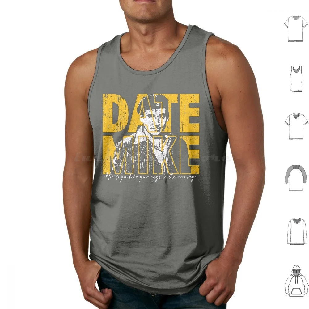 

Date Mike Tank Tops Print Cotton The Office Office Dwight Schrute Jim Halpert Pam Beesly Steve Carell Michael