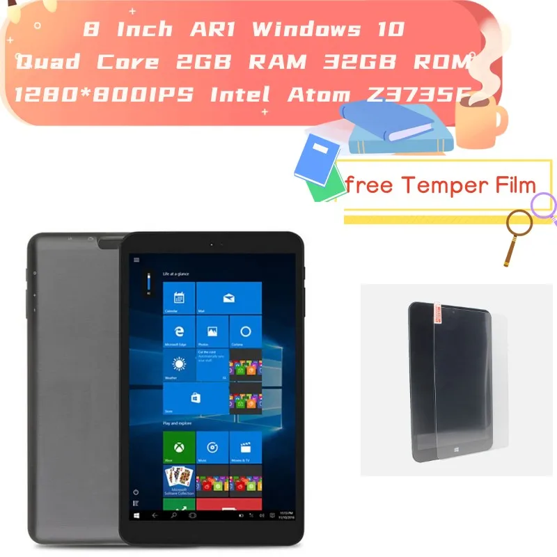

Free Touch Pen 8 Inch AR1 Windows 10 Tablets PC Quad Core RAM 2GB ROM 32GB Intel Atom Z3735F 32-bit Operating System Notebook