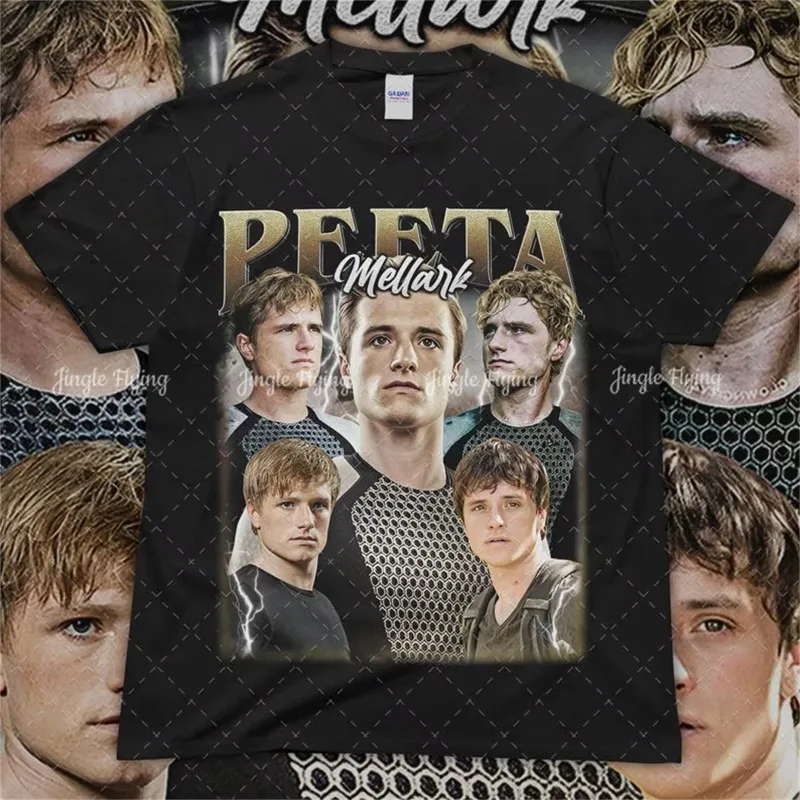 Фото Винтажная футболка Peeta Mellark, подарок для женщин и мужчин, футболка унисекс №1