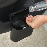 car trash bin storage box for tesla model 3 y s hanging vehicle garbage dust square pressing type can auto interior accessories