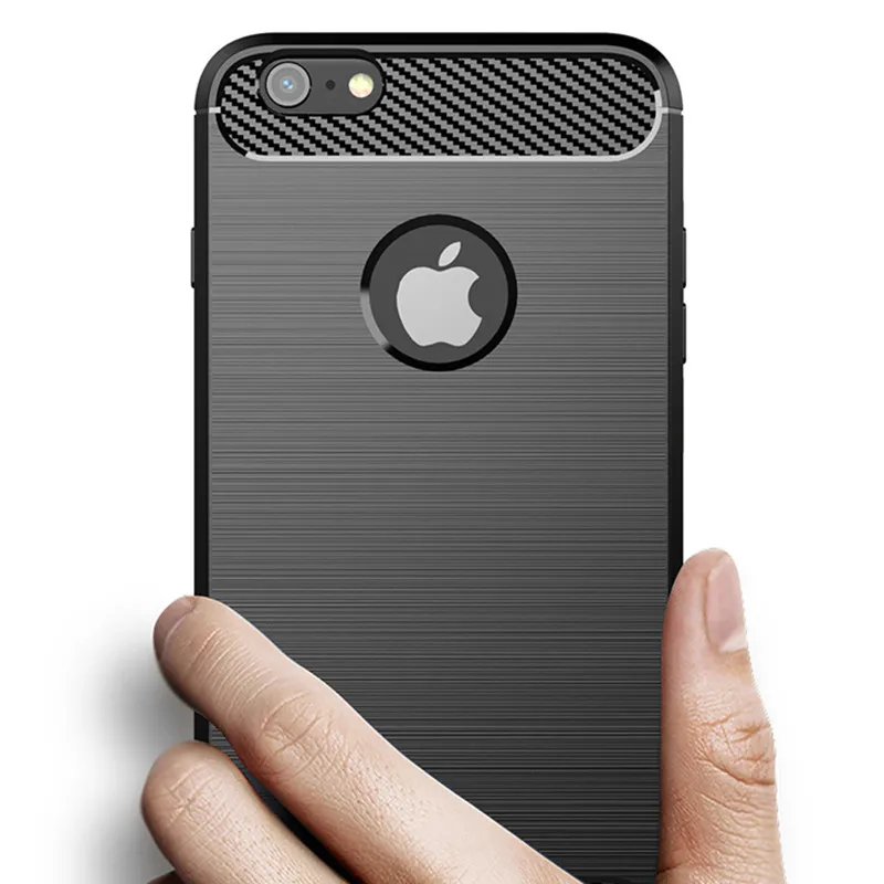 Новый чехол из углеродного волокна для iPhone 6plus 6s Plus Противоударная задняя крышка