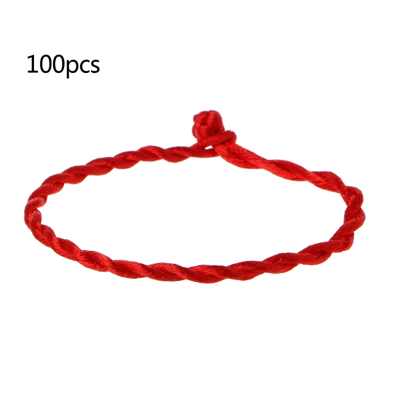 

100 Pcs Kabbalah Bracelets Ethnic Red Strings Braided Bracelet for Wealth & Love