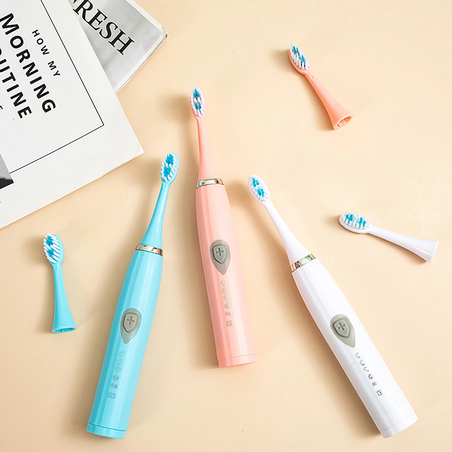 

Electric Toothbrush Sonic for Adults Children,Dental Whitening Replacement Smart Tooth Brush Personal Oral Care Clean