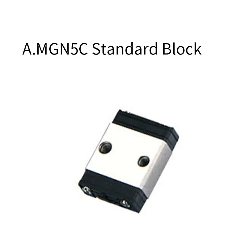 Линейные направляющие MGN5, миниатюрные рельсы из нержавеющей стали высокой твердости для 3D принтера, 100 мм, миниатюрная высокоточная рельсовая каретка MGN