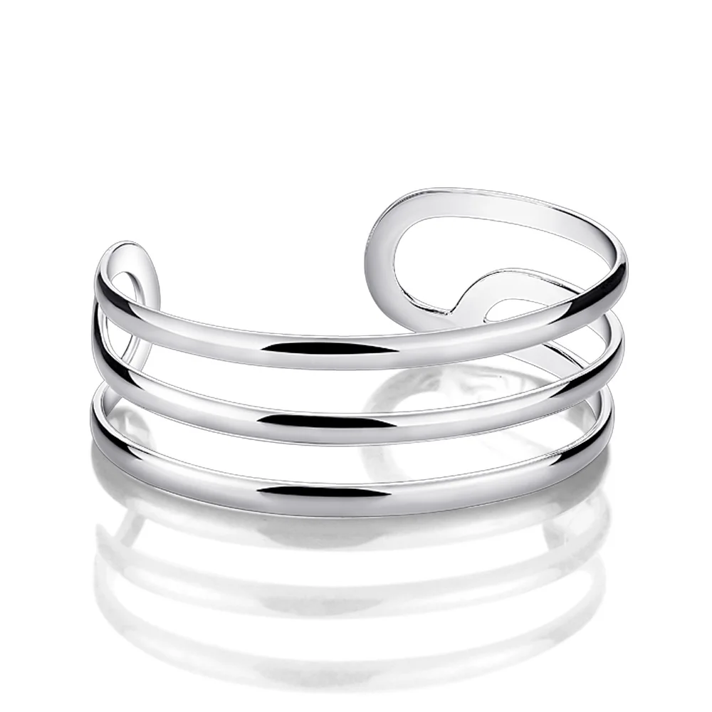

ziqiudie S925 sterling silver three-ring bracelet for women Korean plain ring Silver bracelet for Christmas birthday for women