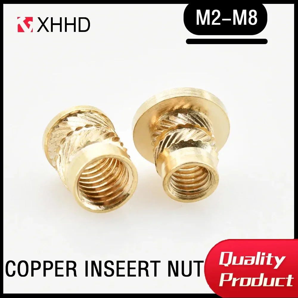 

M2 M2.5 M3 M4 M5 M6 Copper Insert Nut Knurled Insertnut Hot Melt Insertion Laptop 3D Printer Nuts Inserts