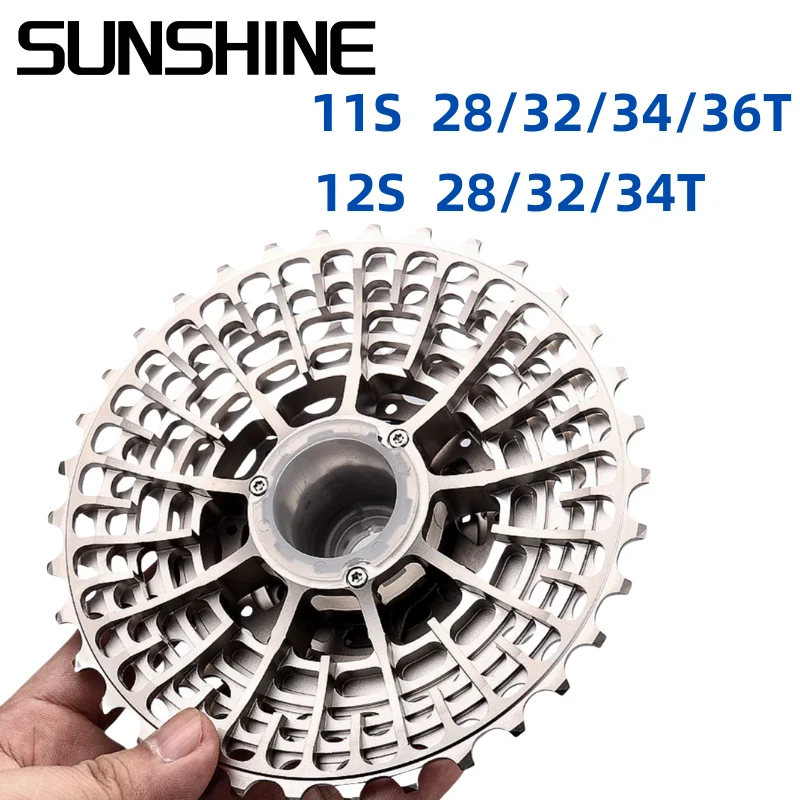 

SUNSHINE Ultralight 11/12 Speed Road Bike Freewheel 28T 32T 34T 36T Bicycle 11V Cassette Flywheel K7 Gravel forShimano HG