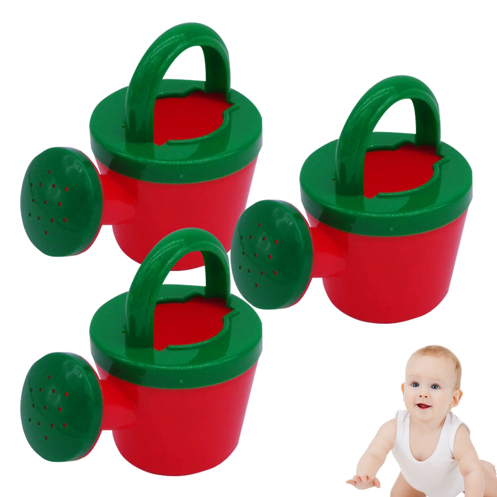 

3pcs Educational Play Party Favors Interactive Watering Can Toy Sand Beach Outdoor Bathroom For Kids Toddlers Funny Baby Bath