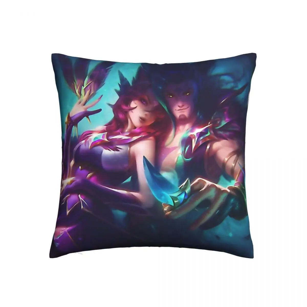 Xayah Rakan Star Guardian Throw Pillow Case League Of Legends Game Backpack Coussin Covers DIY Printed Soft Sofa Decor - купить по