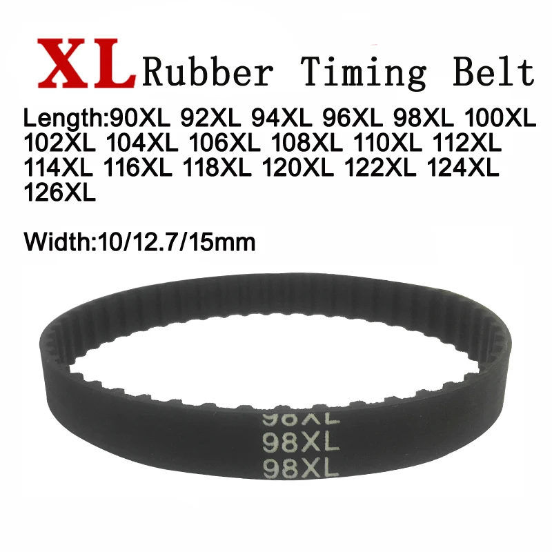 

5pieces XL Timing Belt Trapezoidal Tooth 90/92/94/96/98/100/102/104/106/108/110/118XL 122XL Rubber Synchronous Drive Belts