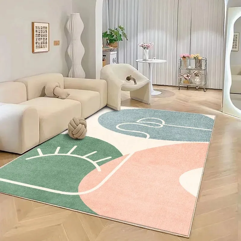 

Скандинавский коврик в стиле инстаграм, современный минималистичный полноразмерный напольный коврик для спальни и девушки, украшение для ...