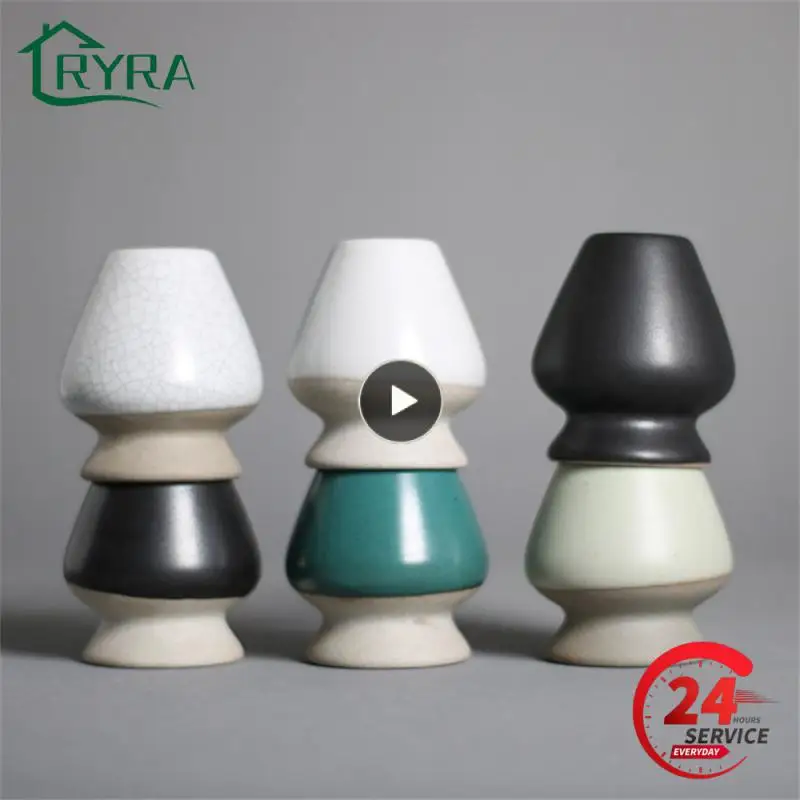 

1~8PCS Japanese Ceramic Matcha Green Tea Chasen Holder Stand Bowl Bamboo Whisk Grinder Brushes Tea Tools Holder Tea Accessories