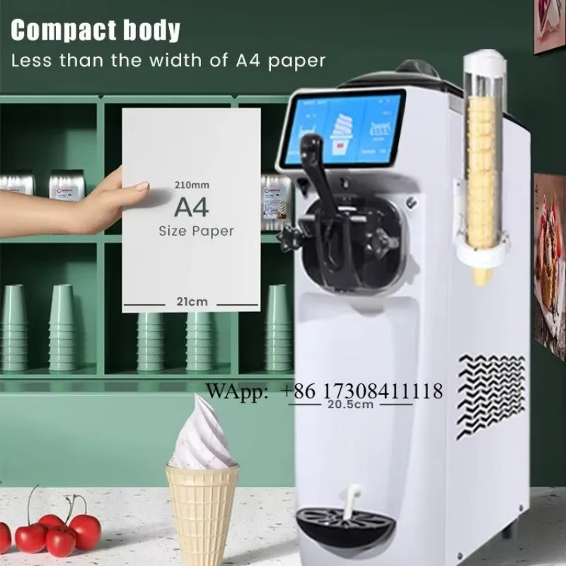 Фото Машина для приготовления мягкого мороженого Popsicle small smoothie Manuel с импортным компрессором №1