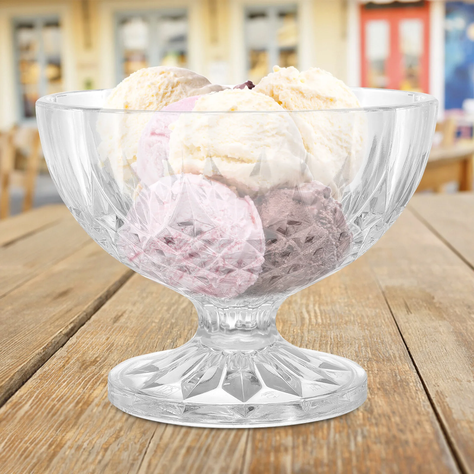 

Acrylic Cup Footed Bowl Kids Ice Cream Cups Children Dessert Accessories