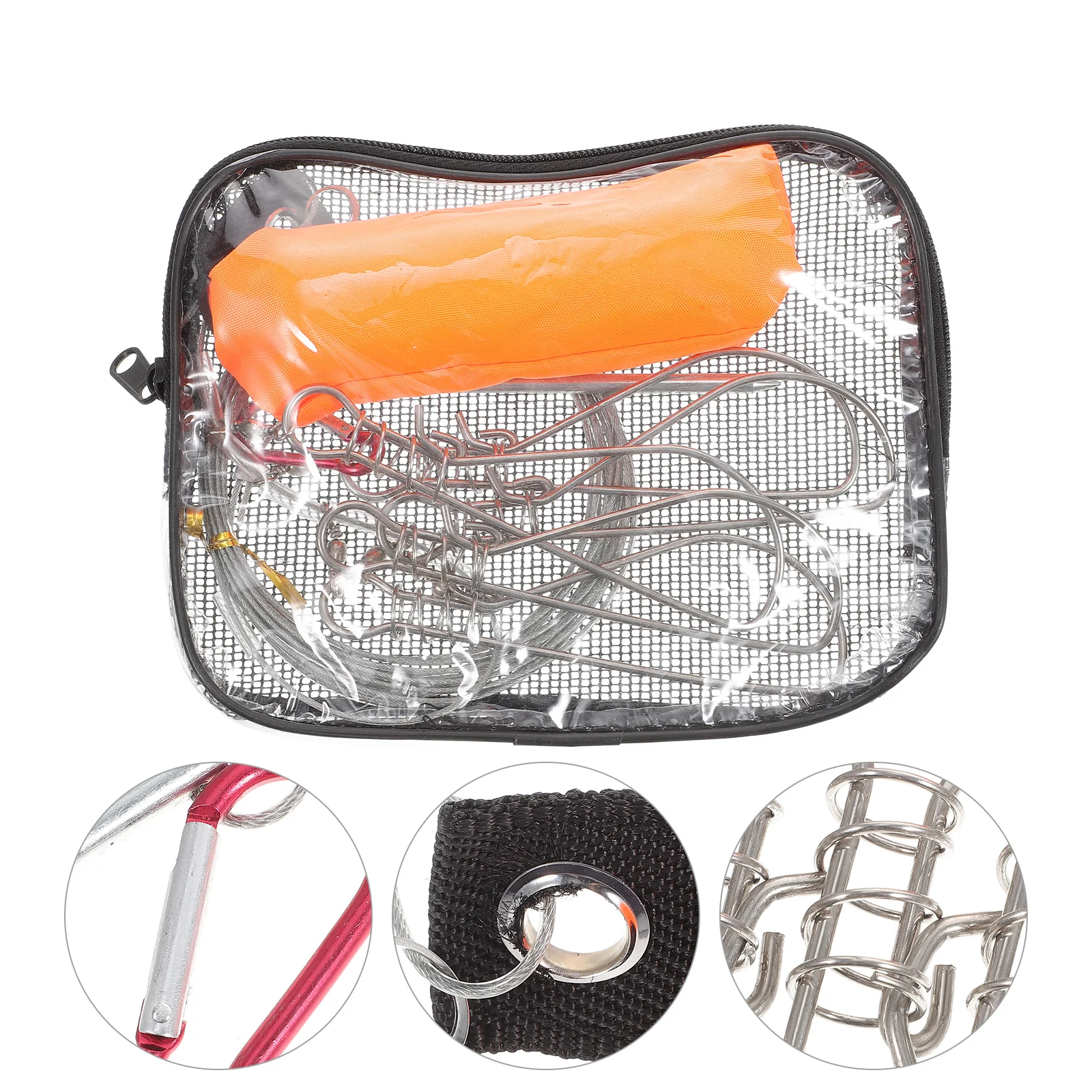 

Lock Fish Buckle Fishing Accessory Metal Cable Clip Professional Stringer High Strength Portable Lightweight Practical