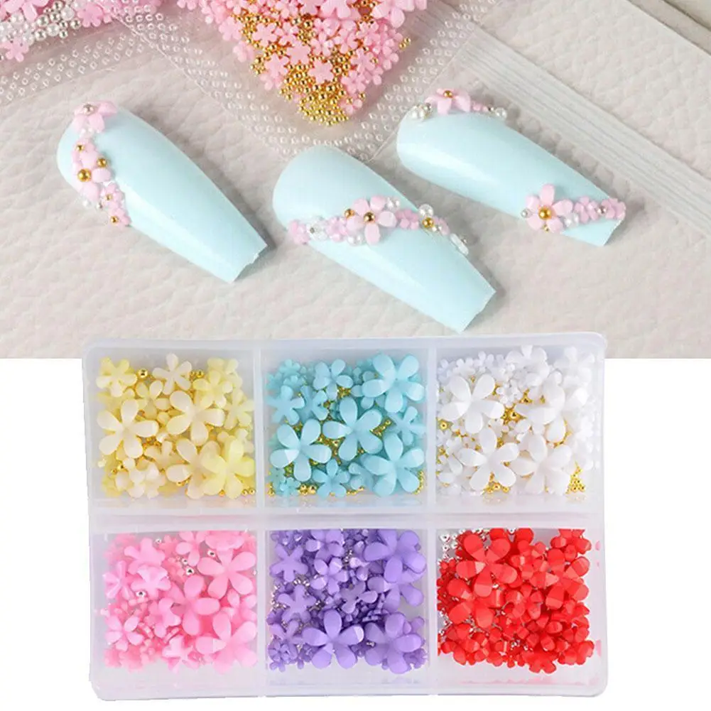 

6 ячеек 3d акриловый цветок украшения для ногтей смешанный дизайн бусины драгоценный камень белые аксессуары Размер цветы для ногтей ювелир...