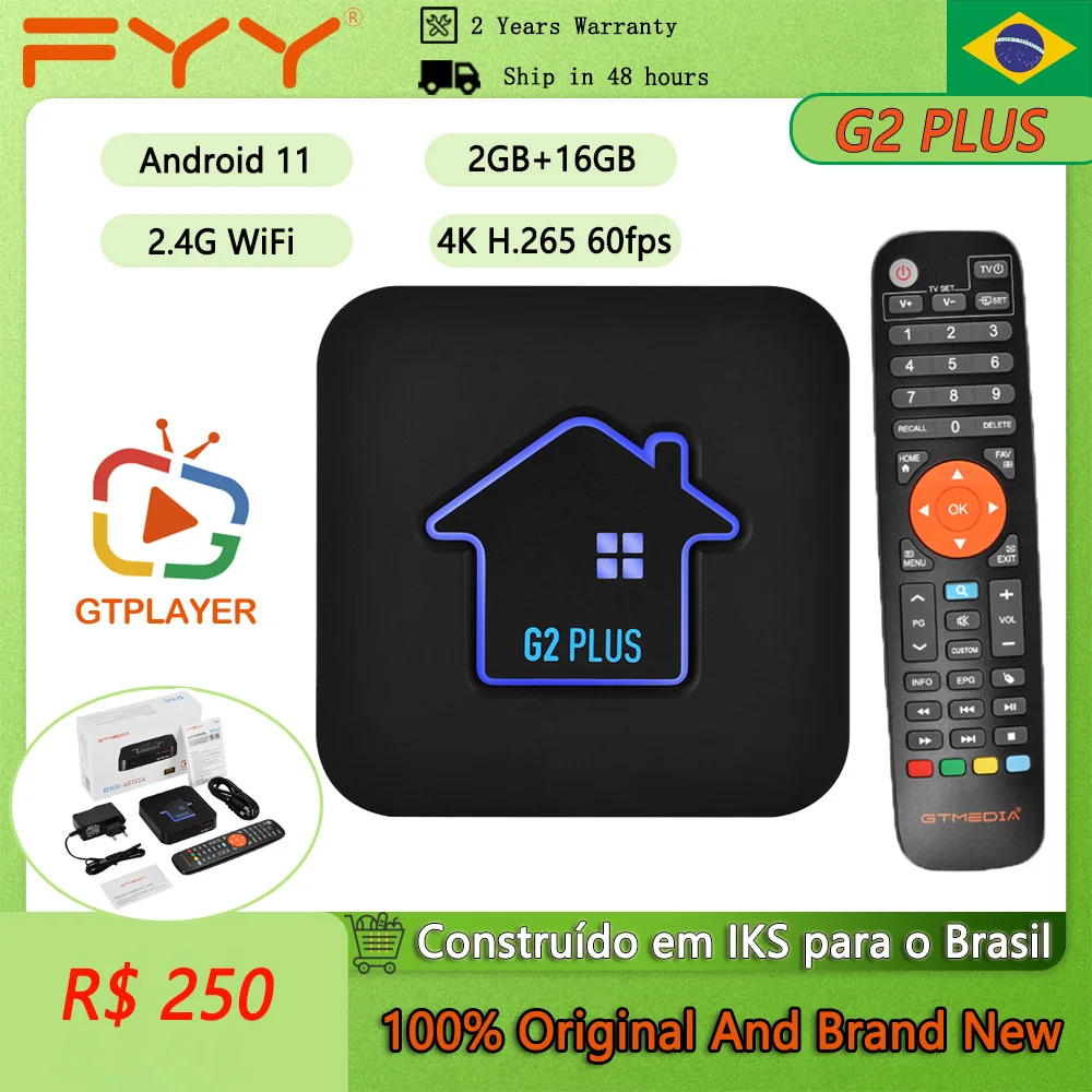 ТВ-приставка GTMEDIA G2 PLUS 4K M3U Android 11 1080P Wi-Fi 2 4 ГГц | Электроника