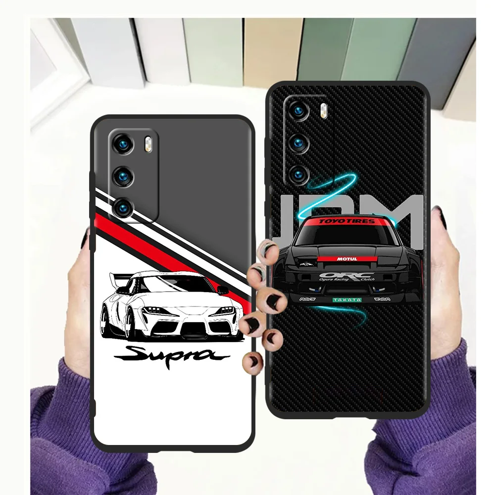 

JDM Sports Cars Phone Case For Huawei P50 P40 P30 P20 Pro P Smart Z Y6 Y7 Y7A Y9 Y6P Y9S 2019 P50 P40 P30 P20 Lite E Shell Coque
