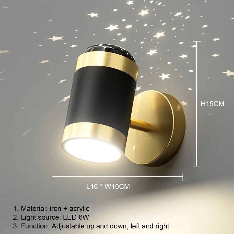 

Современный светодиодный настенный светильник в скандинавском стиле, светодиодное бра E27 золотого и черного цветов, светильник тное освеще...