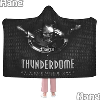 thunderdome soft hoodie blanket soft warm plush blanket for bed sofa office travel kids teens adults gifts