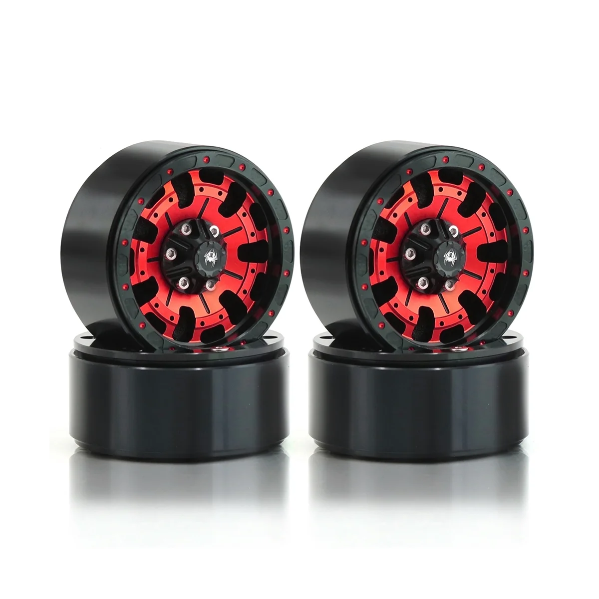 

4PCS 1.9 Inch Metal Beadlock Wheel Hub Rim for 1/10 RC Crawler Car Axial SCX10 TRX4 D90 Redcat Gen8,1