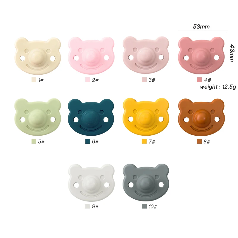 10Pcs/Set Baby Silicone Pacifier Food Grade Care Product Soft Baby Nipple Soother Pacifier Nursing Accessories